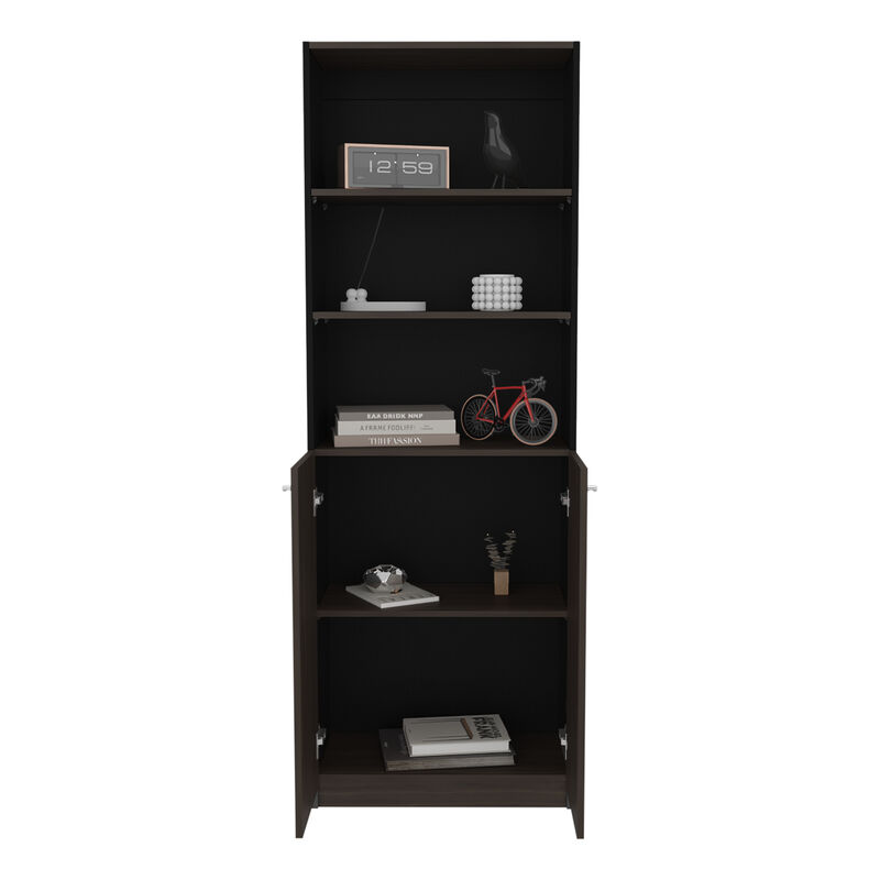 Librero Home Wengue Con Cinco Entrepa&ntilde;os Y Dos ... image number null