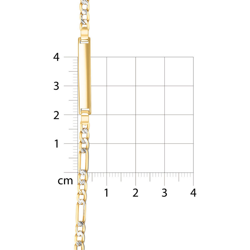 Esclava Oro Amarillo Platinado 10k 3x1 19.5 Cm ... image number null