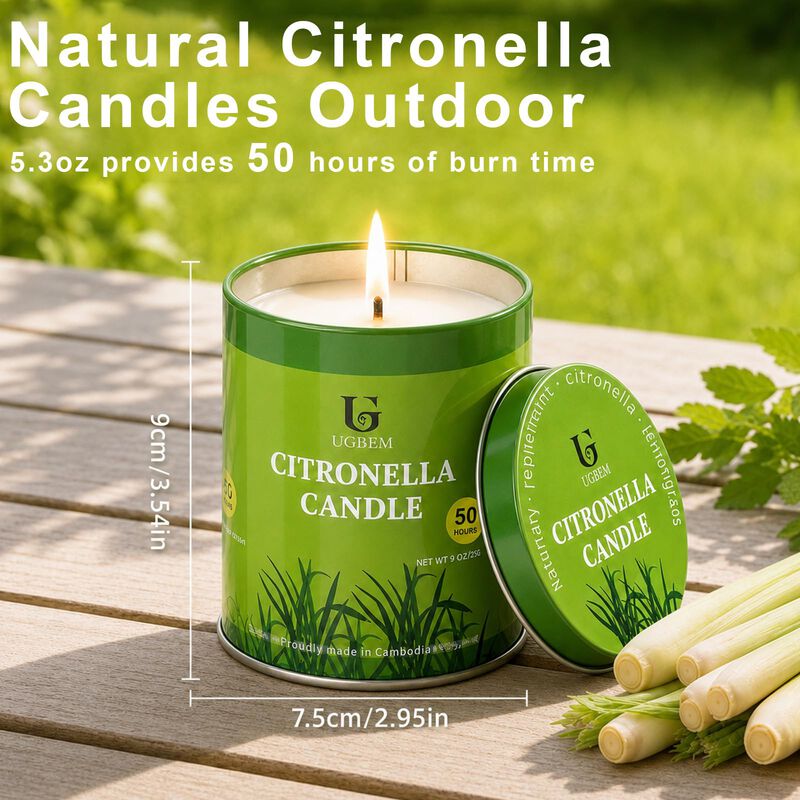 Velas De Citronela Ugbem 255 g Paquete De 2 Par... image number null