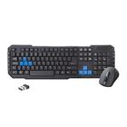 Kit Mitzu Teclado Multimedia Y Mouse Inal&aacute;mbricos 18-8373 Negro 24 Ghz