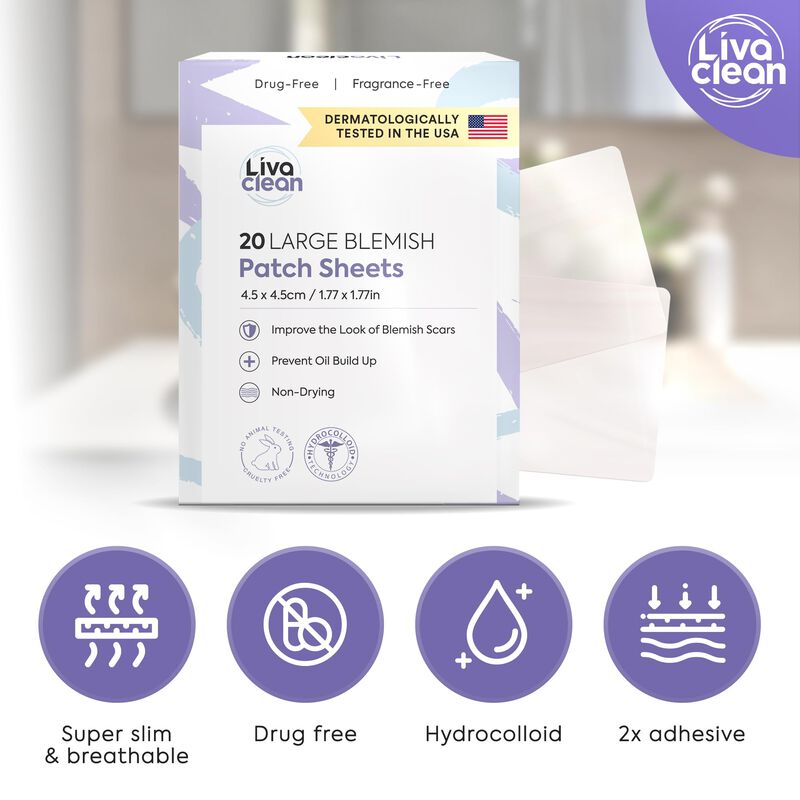 Parches de Acn&eacute; Livaclean 20 Uds XL Hidrocoloid... image number null