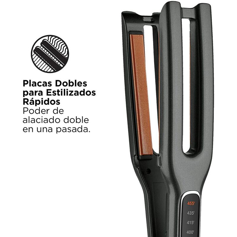 Plancha Alaciadora Pelo Revlon Cer&aacute;mica Cobre 1... image number null