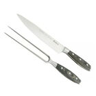 Cuchillo y Trinche Asador HUDSON mango madera 20cm Acero Inoxidable