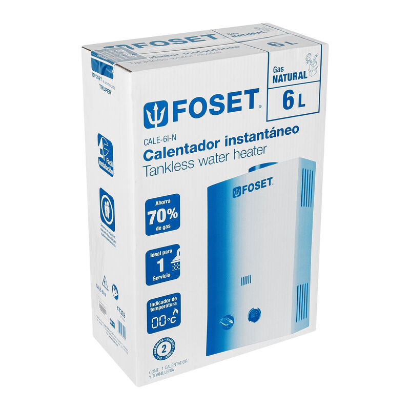 Calentador de Paso Instantáneo 6 L 1 Servicio G... image number null