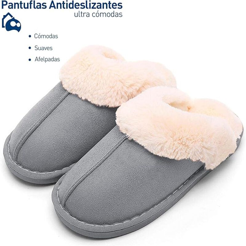 Pantuflas Unisex Hombre y Mujer para Adultos Bl... image number null