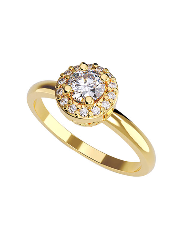 Anillo de Compromiso de 14K con Diamante de Lab... image number null