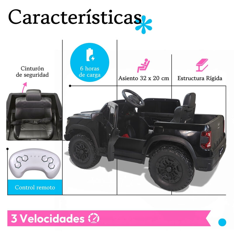 Carro Montable El&eacute;ctrico Ni&ntilde;o Camioneta Pickup ... image number null