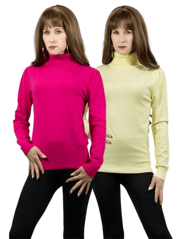 Set De 2 Sueteres Mujer De Cuello Alto Sueteres... image number null