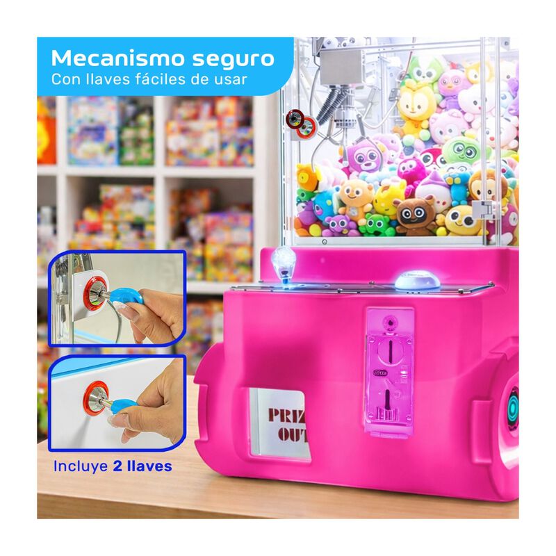 Maquina Garra Peluches Mini Doll Caza Sonido Lu... image number null