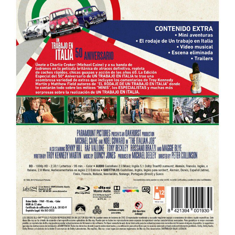 Un trabajo en Italia (1969) - BD [Blu-ray] image number null