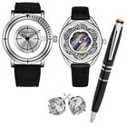 Set de relojes Stührling para pareja modelo 3915.3 / 995.02 con Pluma y Arete