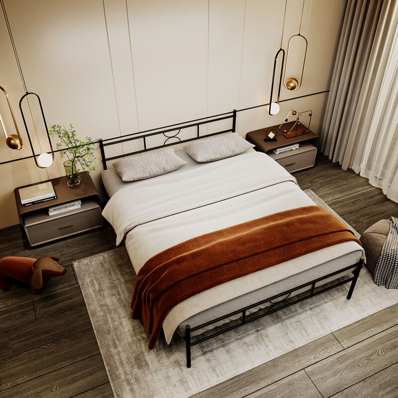 Base Cama Matrimonial Metal Color Negro image number null