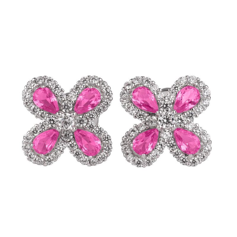 Aretes Aina LuckyLy Plata .925 con Zirconia C&uacute;b... image number null