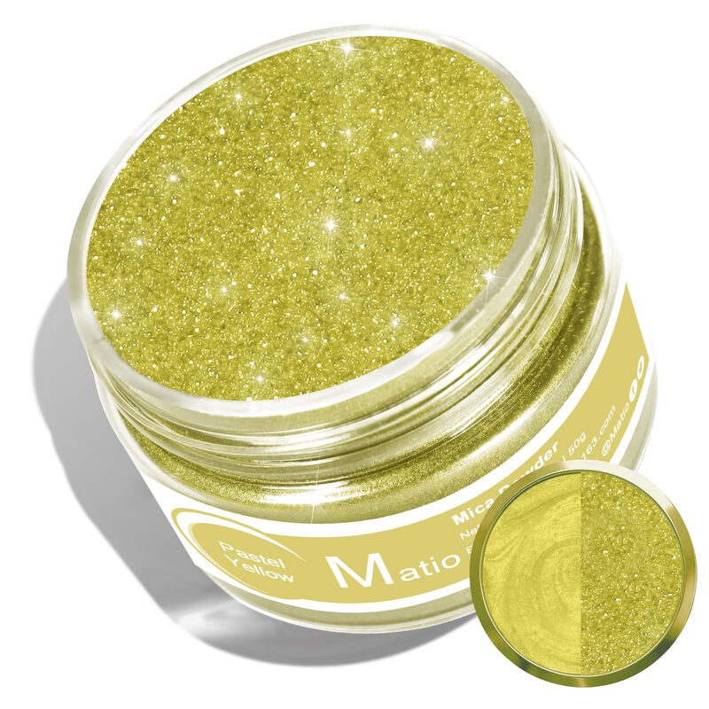 Polvo De Mica Matio 50 g Amarillo Pastel Perlad... image number null