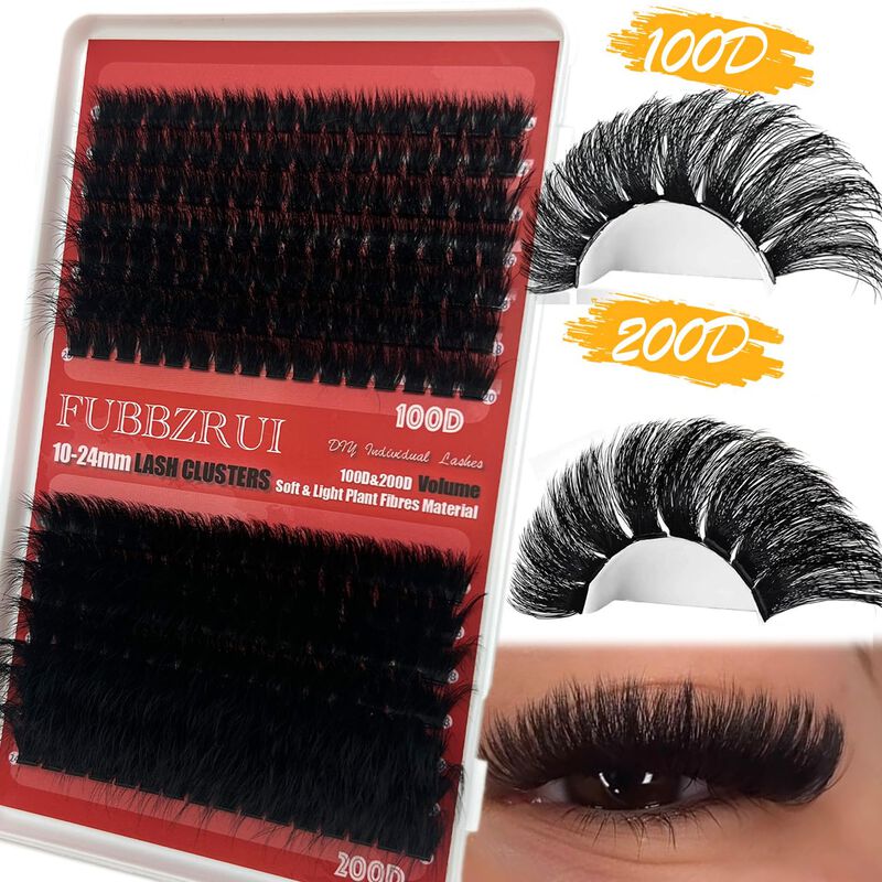 Racimos De Pesta&ntilde;as Gruesas D Curl Diy 224 Piez... image number null