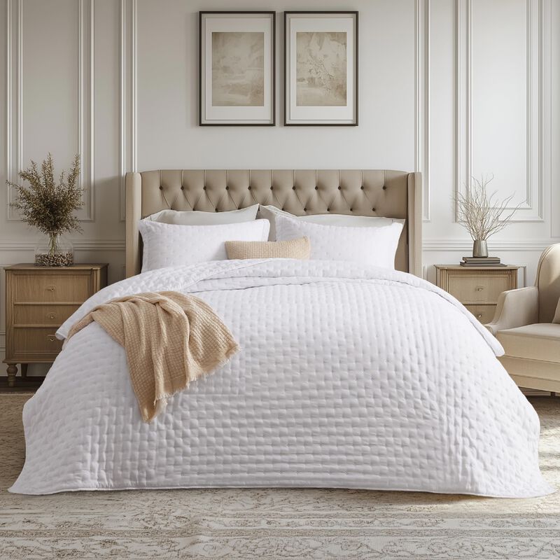 Juego De Ropa De Cama Bedsure, Tama&ntilde;o King, Bla... image number null