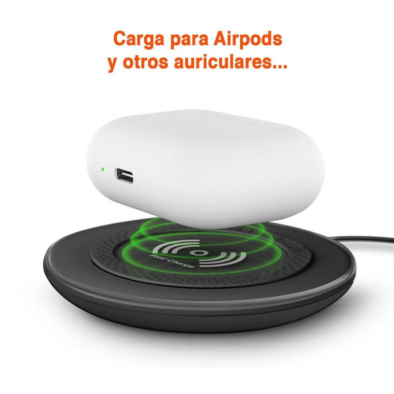 Base Cargador HYPERGEAR inal&aacute;mbrico Qi 15W Negr... image number null