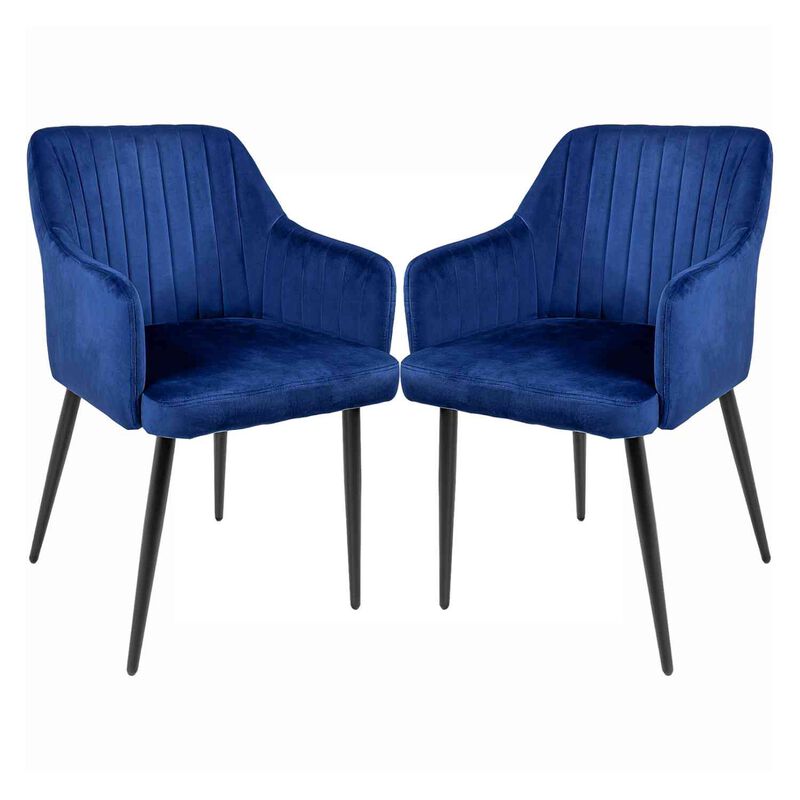 Set 2 Sillas Comedor Sillones Terciopelo Acolch... image number null