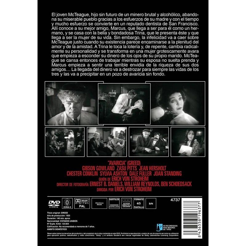 Avaricia [dvd.] (1924) Greed image number null