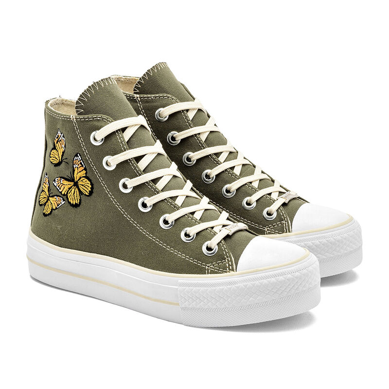 Mora Tierra Tenis Urbano Verde Para Mujer 14759... image number null