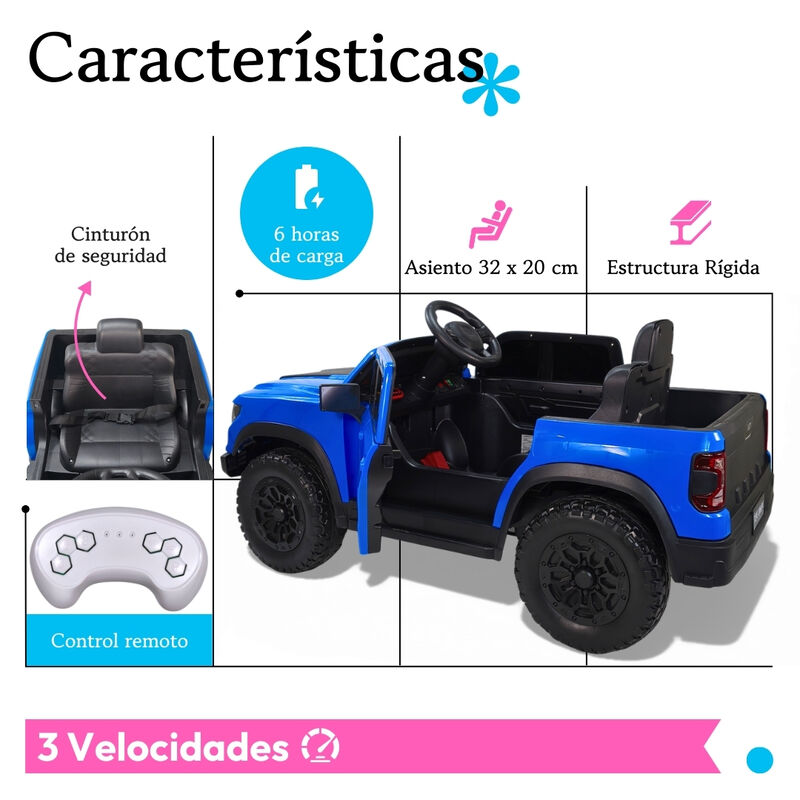 Carro Montable El&eacute;ctrico Ni&ntilde;o Camioneta Pickup ... image number null