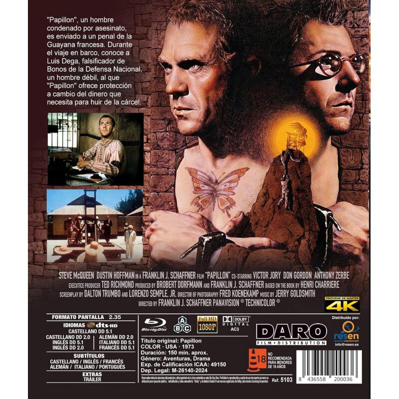 Papillon [blu-ray] (1973) Papillon image number null