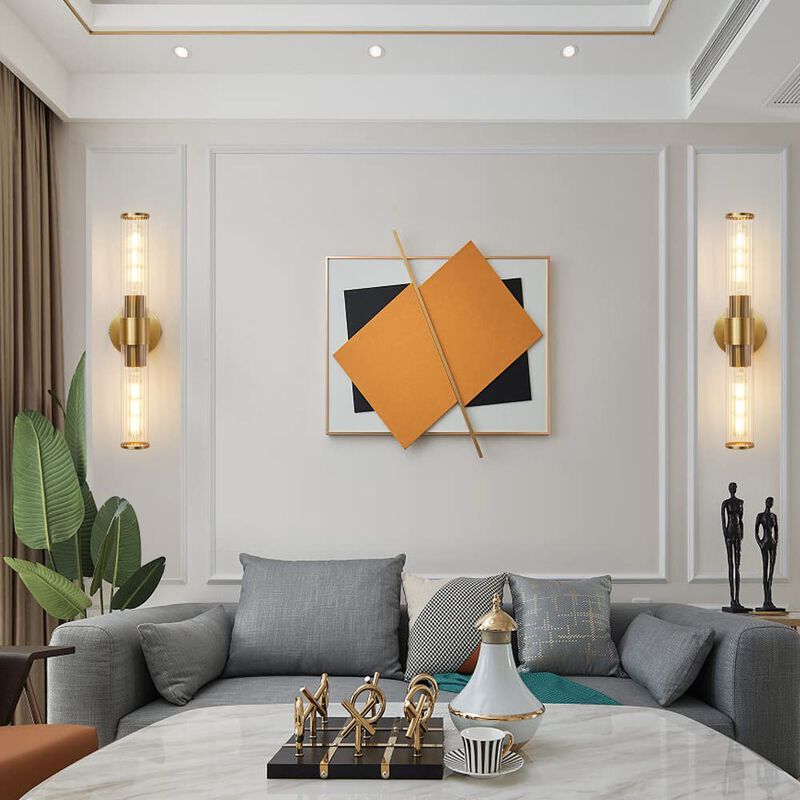 Aplique De Pared Para Ba&ntilde;o Vaziden Dorado 50x12... image number null