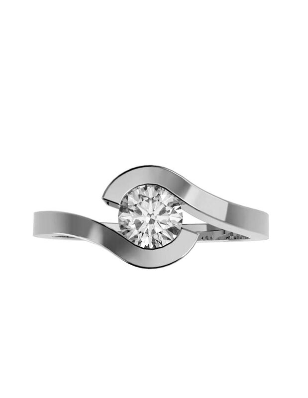 Anillo de Compromiso de 14K con Diamante de Lab... image number null