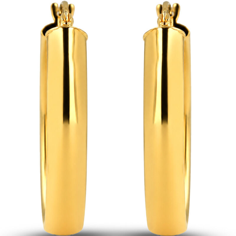 Arracadas Ovaladas Oro 10k 14x19mm | Brillo Sut... image number null