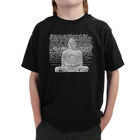 Camiseta Word Art Para Ni&ntilde;o - Buda Zen - Negro