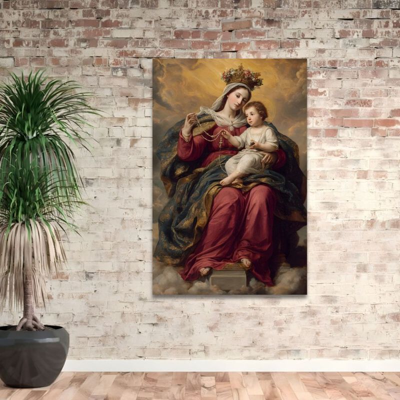 Cuadro Decorativo Religioso 60x80cm V&iacute;rgen del ... image number null
