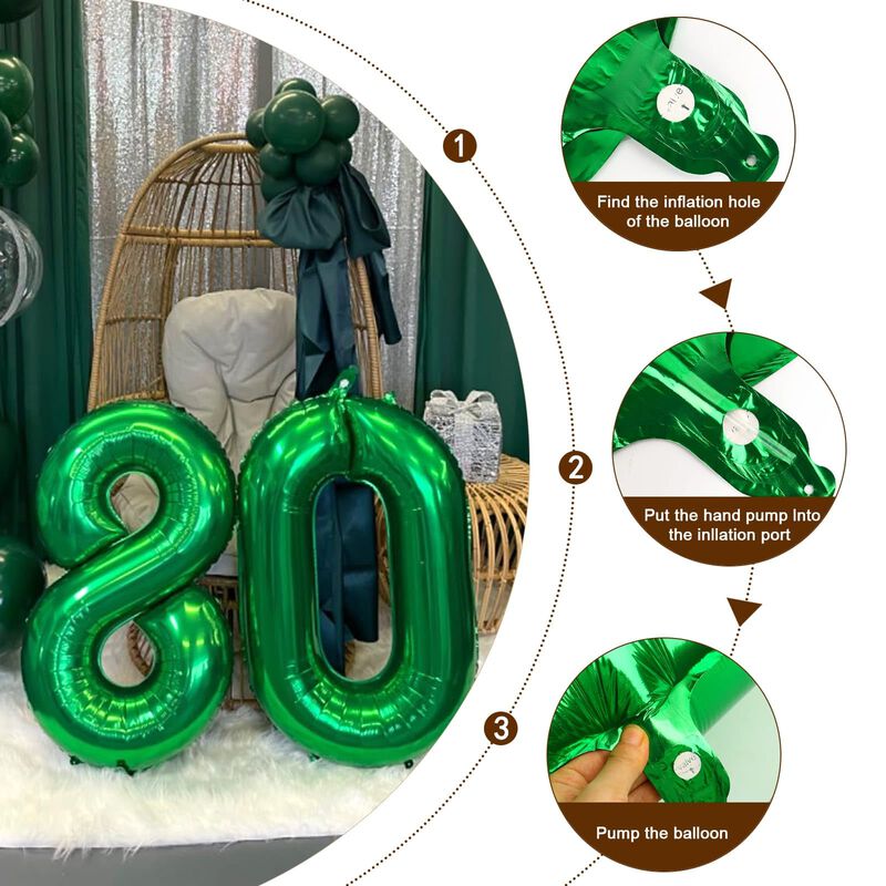 Globo Enyeopd N&uacute;mero 3 De 40 Pulgadas Verde Osc... image number null