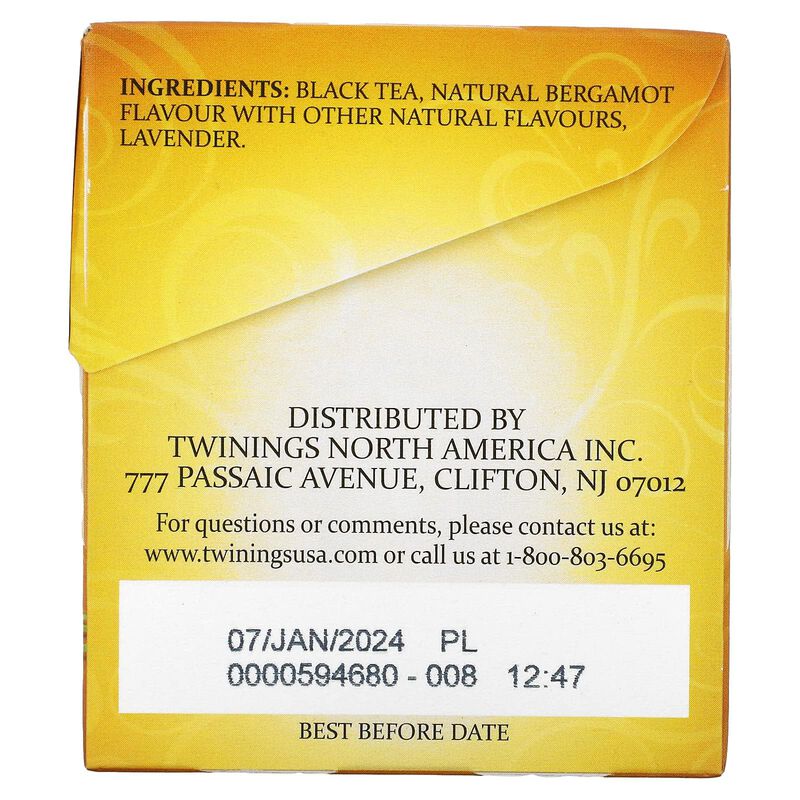 T&eacute; Twinings Earl Grey Lavanda 20 Bolsitas, Paqu... image number null