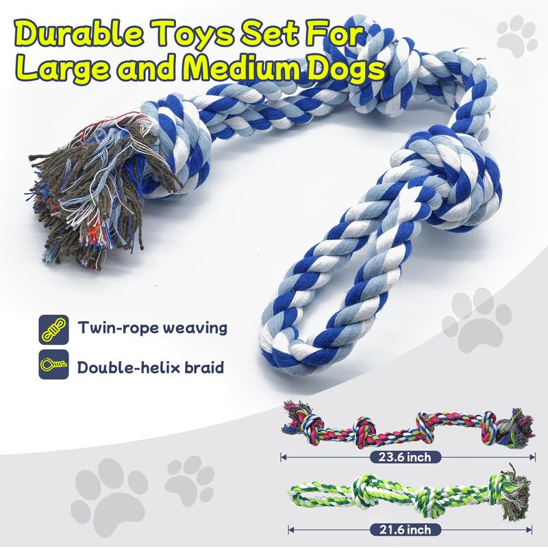 Juguetes De Cuerda Para Perros Rocfish Pack De ... image number null