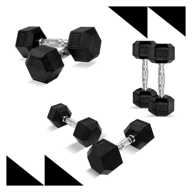 2 Mancuernas Hexagonales 20lb Set Pesas Gym Fit... image number null