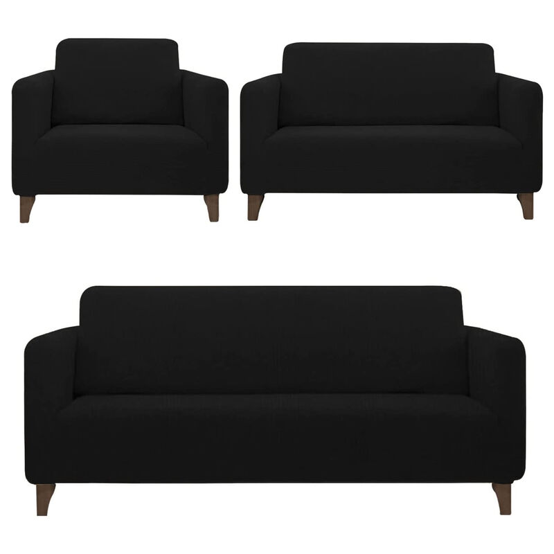 Cubre Salas 3 Piezas Impermeable Negro Todo Tip... image number null