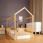 Cama Casa Montessori de Madera - Individual Duduk - Blanca