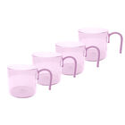 Set 4 Tazas Cristal Rosa Ideen 280 Ml