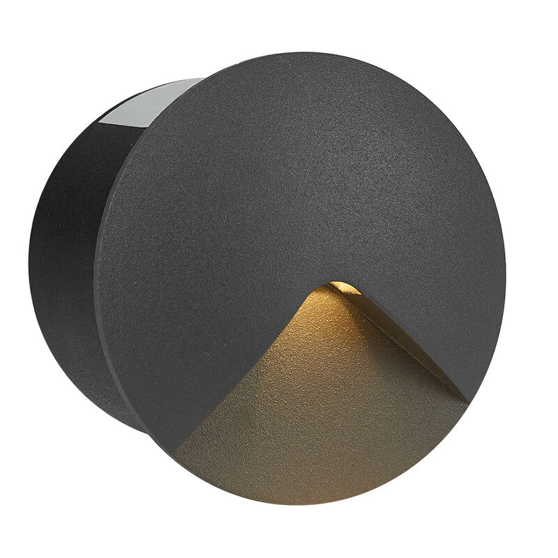 Lampara Empotrado En Muro Exterior Gris 2.5w Lu... image number null