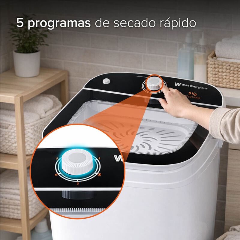 Secadora Centr&iacute;fuga  8 Kg White Westinghouse  T... image number null