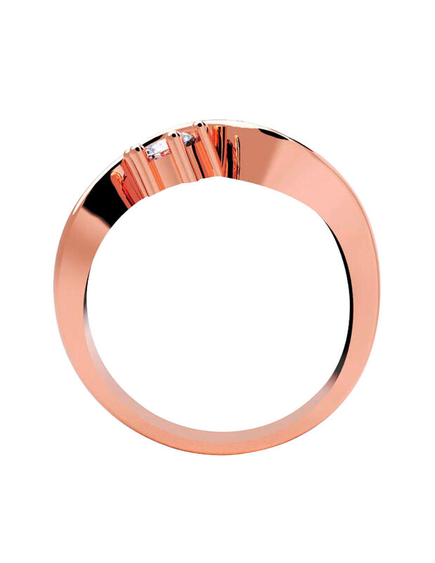 Anillo de Compromiso en Oro Rosa 14K con Circon... image number null