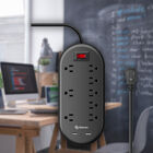 Multicontacto de 8 Salidas Horizontales con Doble Cargador Usb y Cargador Usb C Pd