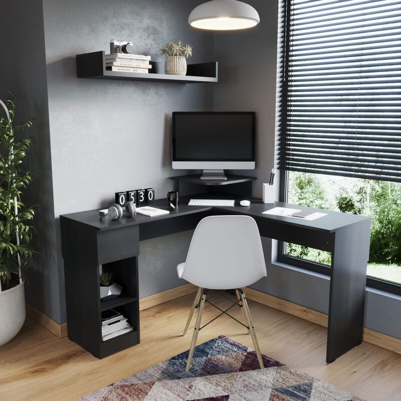 Escriorio en L Kansas, Dise&ntilde;o Esquinero, Orden ... image number null