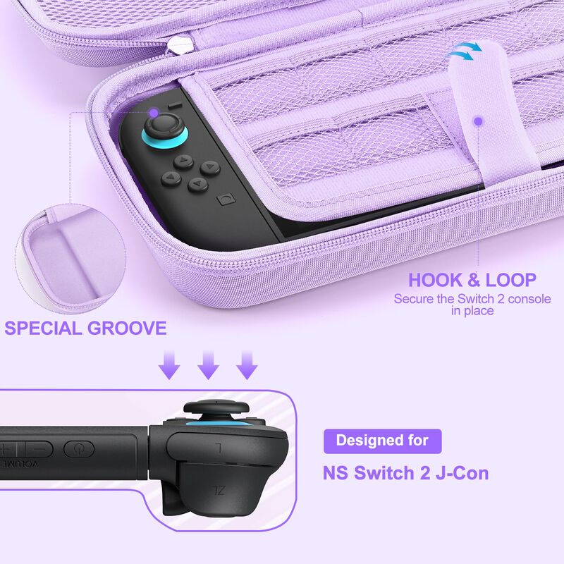 Estuche Switch 2 Innoaura 14‑en‑1 Morado image number null