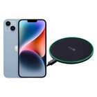 iPhone 14 128GB Azul E-SIM Reacondicionado + Cargador Gen&eacute;rico