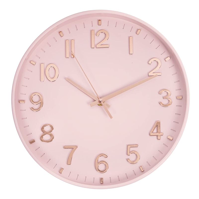 Reloj De Pared Hzdhclh Rosa De 30 Cm, Funciona ... image number null