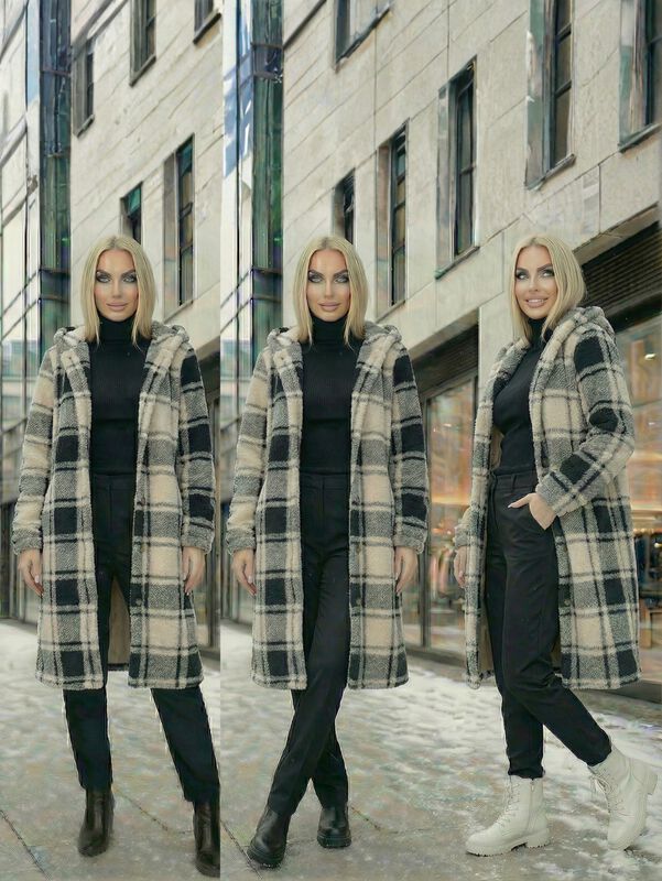 Abrigo C&aacute;rdigan Largo para Mujer Tipo Peluche C... image number null