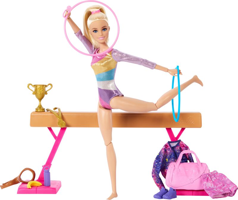 Playset Barbie Careers Gymnasia Con Mu&ntilde;eca Gimn... image number null