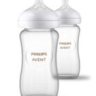 Biber&oacute;n Philips Avent Glass Natural, 240 Ml, Paquete De 2