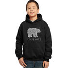 Sudadera Con Capucha Word Art Para Ni&ntilde;o - Oso de Yosemite - Negro